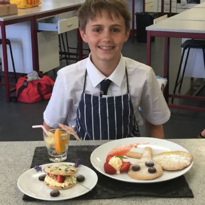 Highly Commended Ben Richards 9T Three way Wimbledon shortbread with strawberry coulis and whipped cream Hero Andy Murray